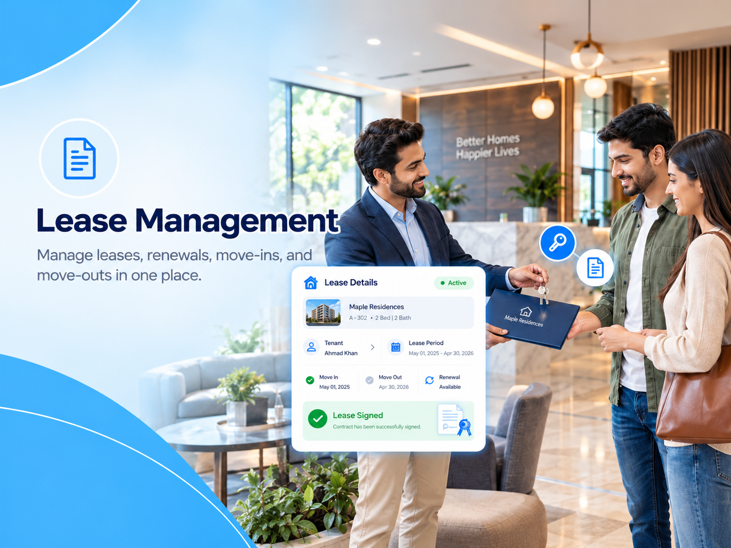 lease management in modern lobby