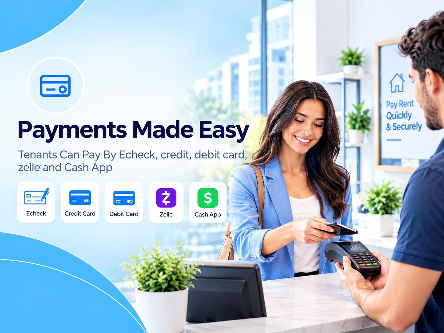 payments made easy at the counter