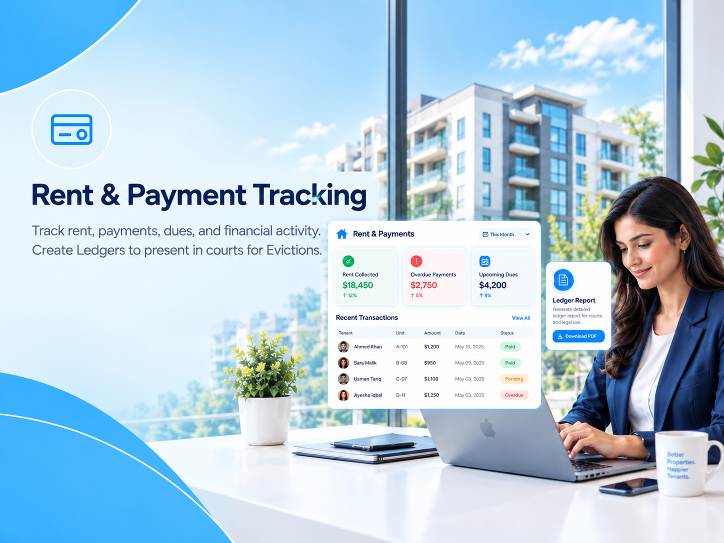 rent & payment tracking dashboard